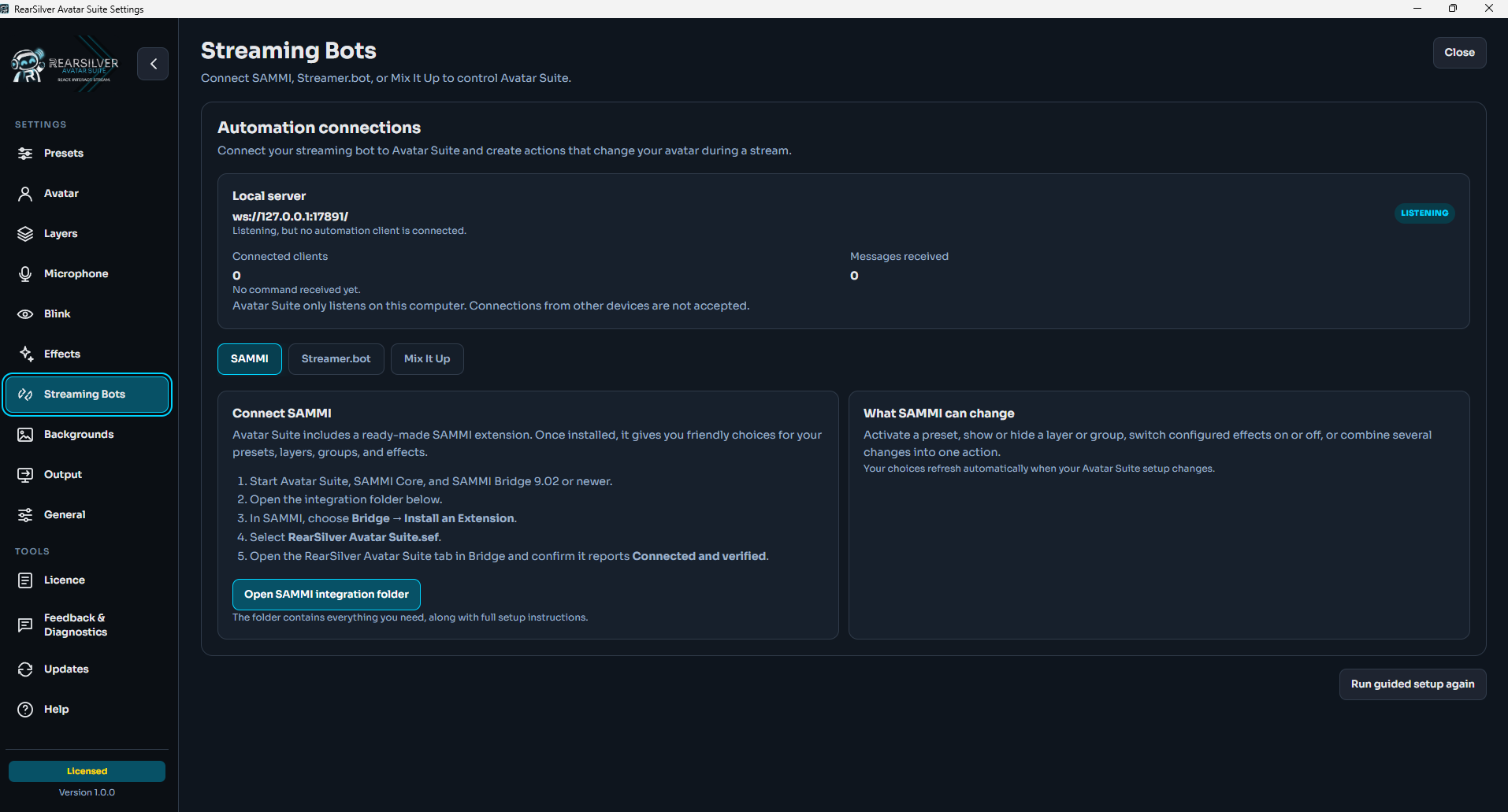 Click to enlarge RearSilver Avatar Suite screenshot