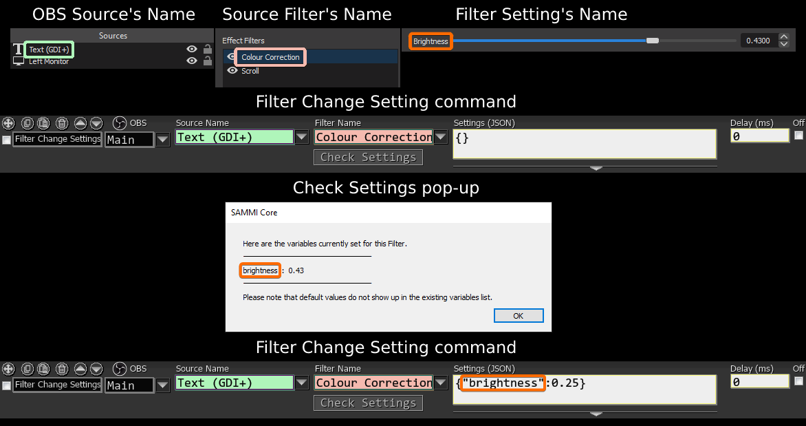 Find a Filter Setting's name