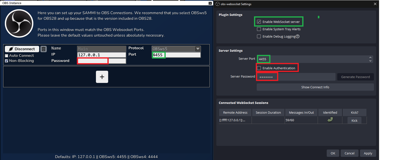 OBS Connections