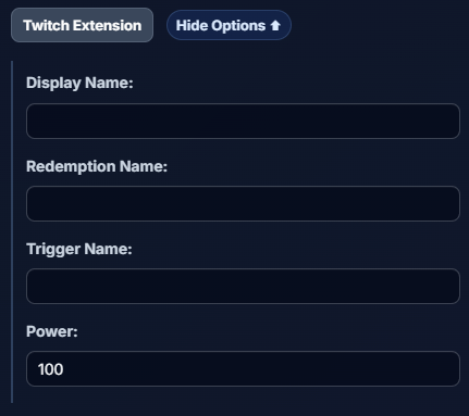 Click to enlarge The Twitch Extension test trigger in the Bridge